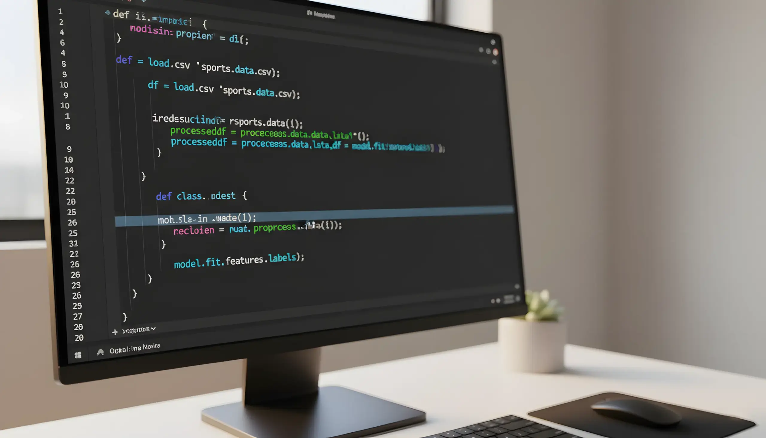 Pantalla de ordenador mostrando código de programación
