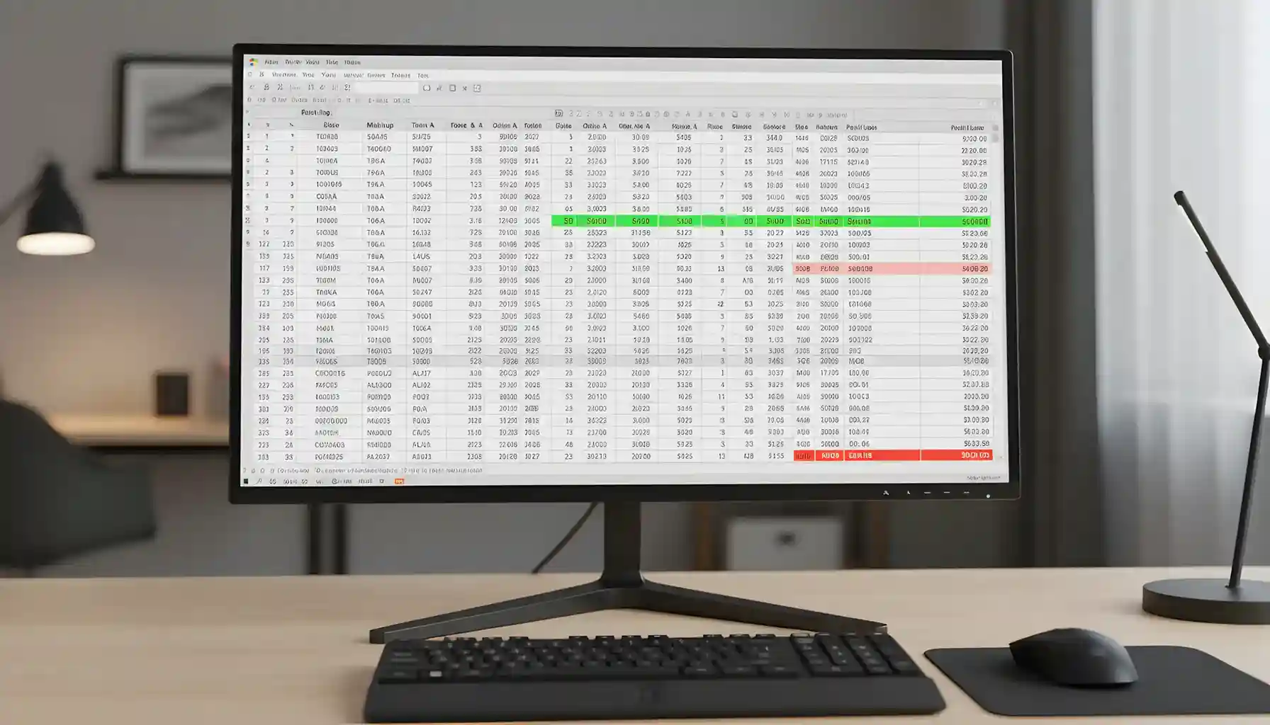 Pantalla de ordenador mostrando hoja de cálculo Excel con datos de apuestas