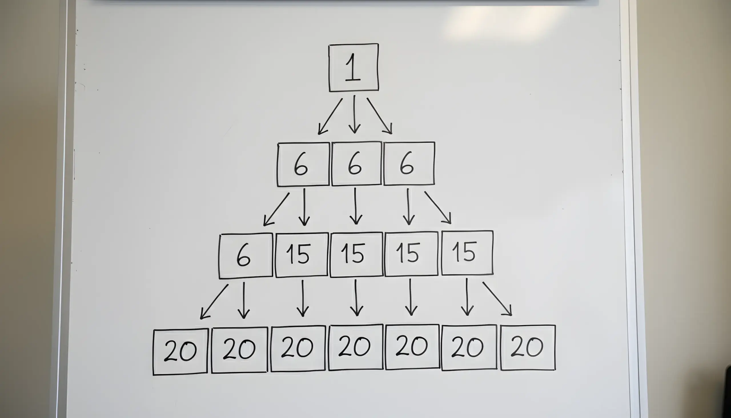 Diagrama mostrando la estructura de 57 apuestas del sistema Heinz