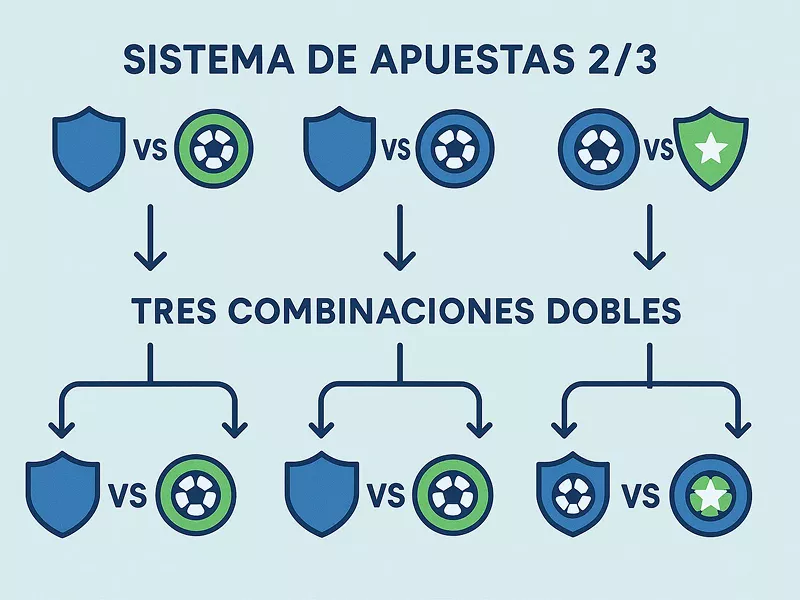 Infografía explicativa sistema 2/3 apuestas