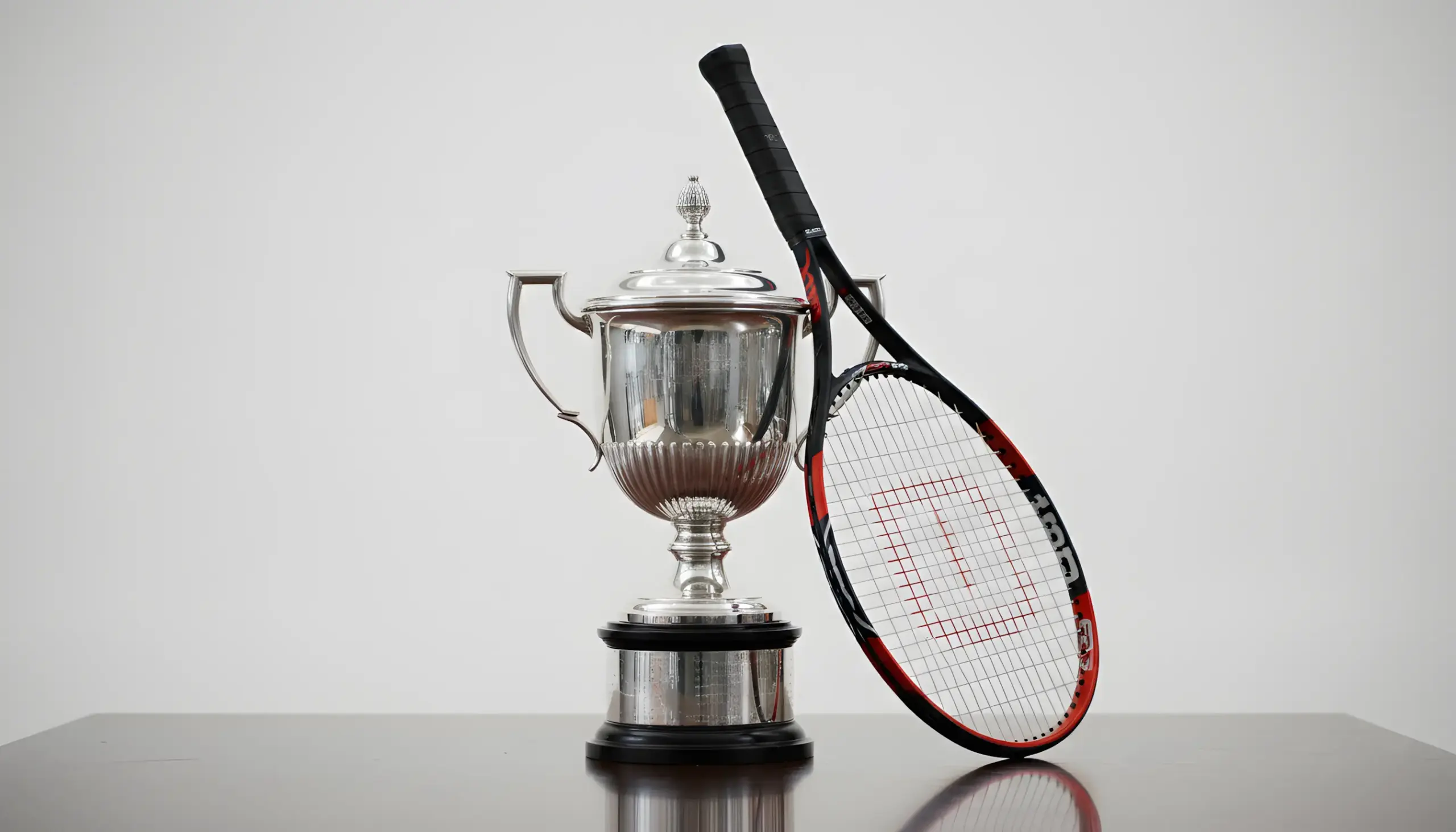 Trofeo de Grand Slam con raqueta de tenis